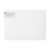 Bande Pour Adresse De Retour Aquarelle rose chaud (Devant)