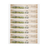 Bande Pour Adresse De Retour Aquarelle rustique Élégant vignoble (Feuille)