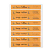 Bande Pour Adresse De Retour Arbre de Noël moderne du milieu du siècle (Feuille)