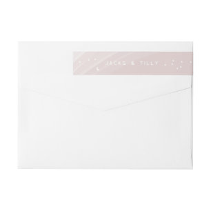 Bande Pour Adresse De Retour Arc en ciel rose moderne et étoiles Baby shower bl