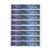 Bande Pour Adresse De Retour Arrière - plan spatial avec étoiles (Feuille)