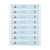 Bande Pour Adresse De Retour Aviateur et son avion (Feuille)