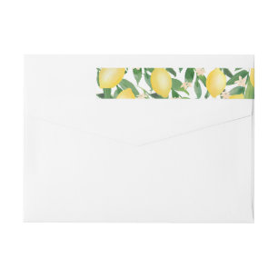 Bande Pour Adresse De Retour Baby shower Poudre Bleu Doux Bébé Citron Garçon