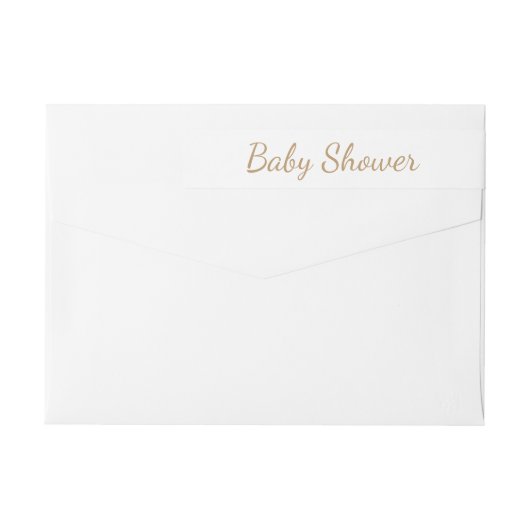 Bande Pour Adresse De Retour Baby shower simple (Dos)