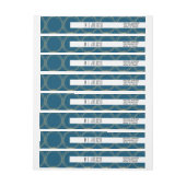 Bande Pour Adresse De Retour Bagues Faux Foil Logo Mariage noir et or (Feuille)