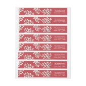 Bande Pour Adresse De Retour Baies de vacances (Feuille)