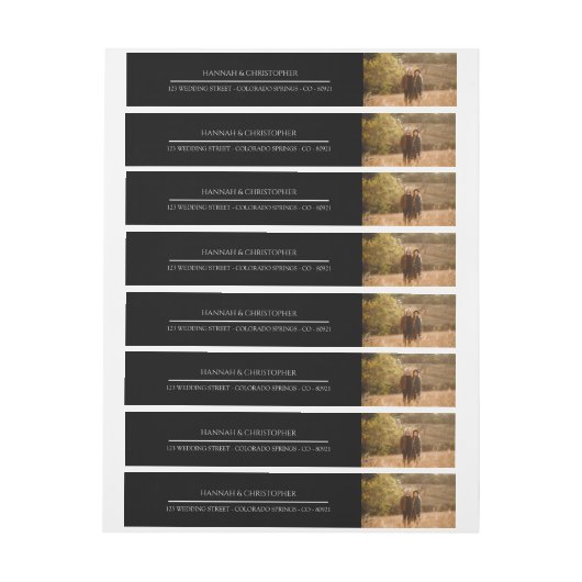 Bande Pour Adresse De Retour Beautiful Black and White (Feuille)