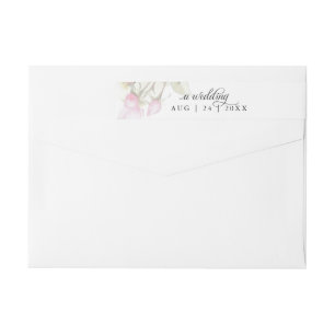 Bande Pour Adresse De Retour Belle rose peinte Roses BarefootBride™