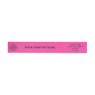 Bande Pour Adresse De Retour Bight Rose Simple Élégant Logo d'Entreprise Marqué