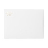 Bande Pour Adresse De Retour Blanc et or simples minimes | Adresse de Noël (Devant)