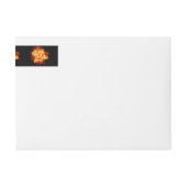 Bande Pour Adresse De Retour Blooming Fire Rose (Devant)