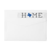 Bande Pour Adresse De Retour Blue HOME Texas (Dos)