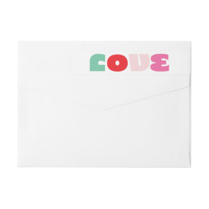 Bande Pour Adresse De Retour bold lumineux LOVE noël vacances retour adresse