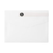 Bande Pour Adresse De Retour Bordure noire et or Monogramme (Dos)