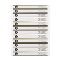 Bordure noire et or Monogramme