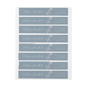 Bande Pour Adresse De Retour Botanique Wild Bouquet | Ardoise | (Feuille)