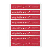 Bande Pour Adresse De Retour Bracelet Script Star Père Noël Christmas Retours A (Feuille)