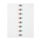 Bande Pour Adresse De Retour Bright infinity with rainbow butterfly (Feuille)