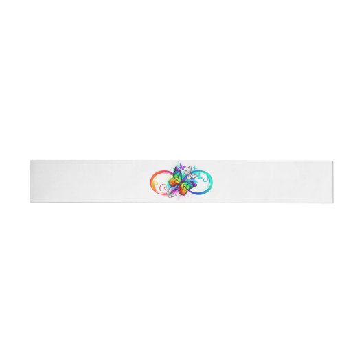 Bande Pour Adresse De Retour Bright infinity with rainbow butterfly (Individuel)