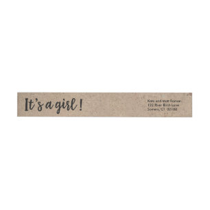 Bande Pour Adresse De Retour C'est un script branché de style Kraft féminin