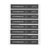 Bande Pour Adresse De Retour Chalkboard Shamrock, Saint Patrick's Day (Feuille)