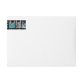 Bande Pour Adresse De Retour Chats bleus (Devant)