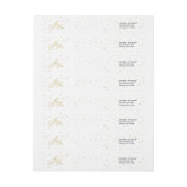 Bande Pour Adresse De Retour Chic Gold & White Joy Noël (Feuille)