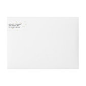 Bande Pour Adresse De Retour Chic Gold & White Joy Noël (Devant)