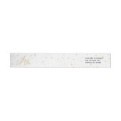 Bande Pour Adresse De Retour Chic Gold & White Joy Noël (Individuel)