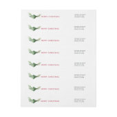 Bande Pour Adresse De Retour Chic Red Holly Feuille Noël (Feuille)