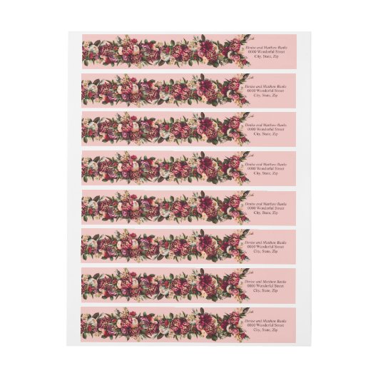 Bande Pour Adresse De Retour Chrysanthème (Feuille)