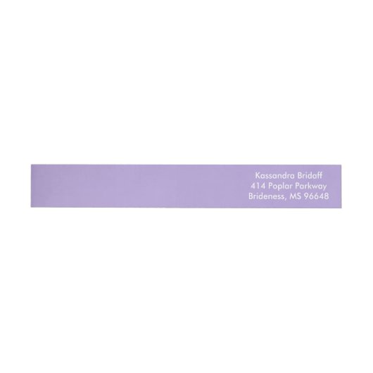 Bande Pour Adresse De Retour Clair pastel violet classe monochromatique (Individuel)