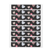 Bande Pour Adresse De Retour Coeurs 2 (Feuille)