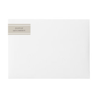 Bande Pour Adresse De Retour Color Editable Greige Minimalist