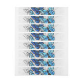 Bande Pour Adresse De Retour Composition des White and Blue Butterflies (Feuille)