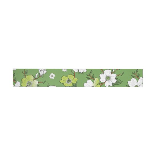 Bande Pour Adresse De Retour Conception Florale 6 (Individuel)