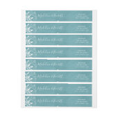 Bande Pour Adresse De Retour Couleur Aquarelle modifiable Floral Spring Wedding (Feuille)