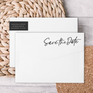 Bande Pour Adresse De Retour COULEUR ÉDITABLE Chic Enregistrer l'adresse de ret