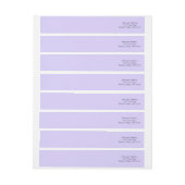 Bande Pour Adresse De Retour Couleur solide Lilac (Feuille)