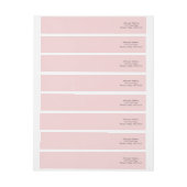 Bande Pour Adresse De Retour Couleur solide rose pâle (Feuille)