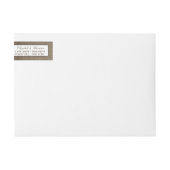 Bande Pour Adresse De Retour Country Rustic Monogramme Branche & Mariage Burlap (Devant)