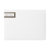 Bande Pour Adresse De Retour Country Rustic Tournesol & Mariage Burlap (Devant)