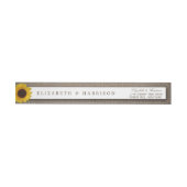 Bande Pour Adresse De Retour Country Rustic Tournesol & Mariage Burlap (Individuel)