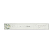 Bande Pour Adresse De Retour Crème Snowberry+Eucalyptus Mariage Classique (Individuel)