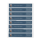 Bande Pour Adresse De Retour De notre nouvelle adresse Champagne (Feuille)