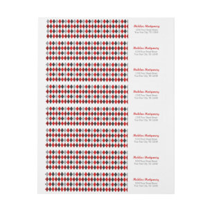 Bande Pour Adresse De Retour Des Raiders De Jacquard Rouge Entourent Le Étiquet