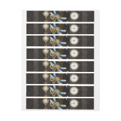 Bande Pour Adresse De Retour Dragonflies de Steampunk sur arrière - plan rayé b (Feuille)