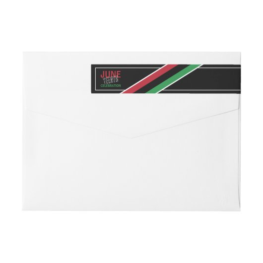 Bande Pour Adresse De Retour Drapeau panafricain Conception, 12° anniversaire (Dos)