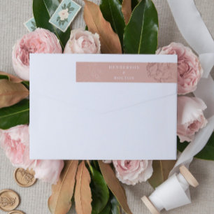 Bande Pour Adresse De Retour Dusty Rose Gold personnalisable Mariage de couronn