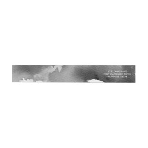 Bande Pour Adresse De Retour EAU COULEUR CHIC gris monochrome adresse